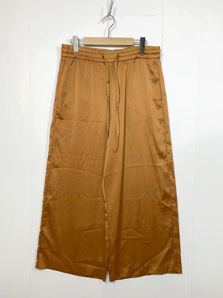 ゆうパケットOK ZARA ザラ 2657/001/634 サテン イージー パンツ sizeL/オレンジ ■■拍卖
