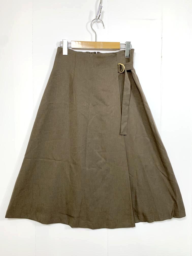 ゆうパケットOK Rope Picnic ロペピクニック GDC-52010 Powder Twill Stretch スカート size38/茶 ■■拍卖