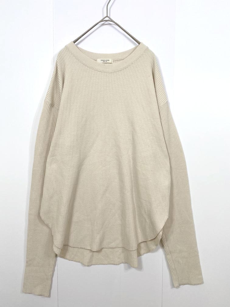 ゆうパケットOK FREAK’S STORE フリークスストア F19-LG-137 ワッフル 長袖 カットソー sizeF/オフホワイト ■■拍卖
