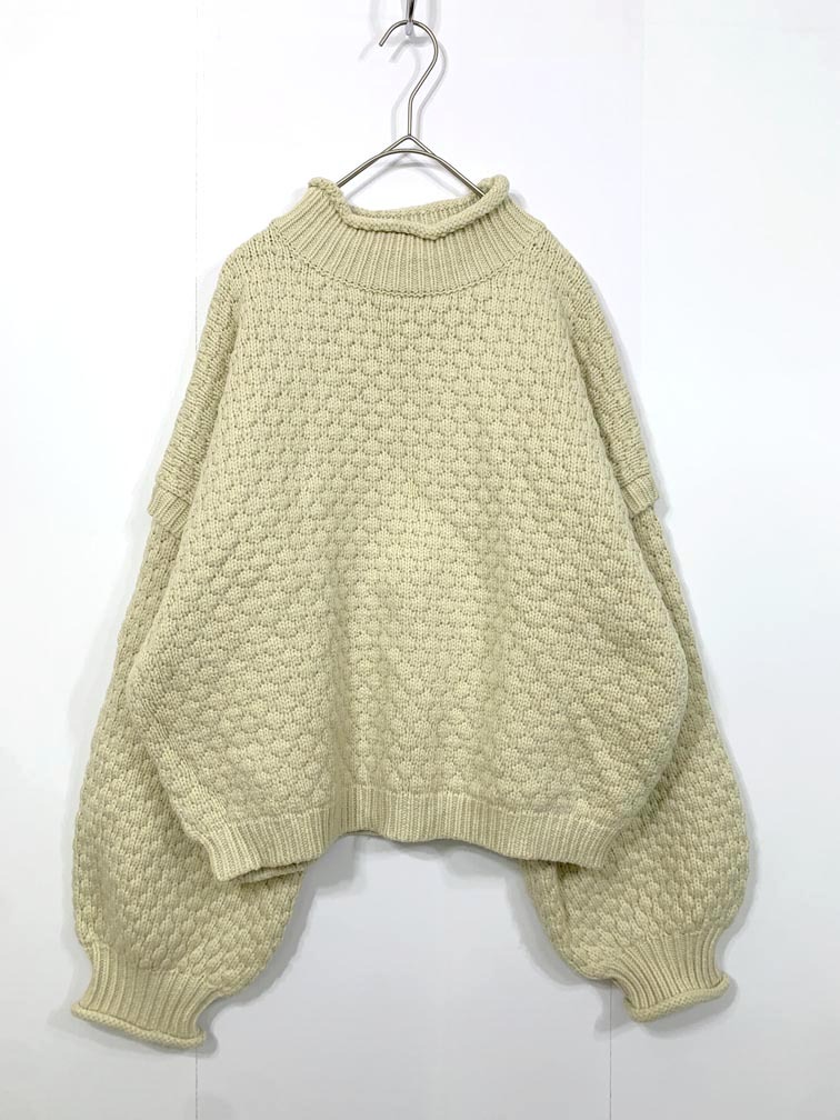 La-gemme ラジェム 定価6980円 ポップコーン編み ニット セーター ベージュ ◆■拍卖