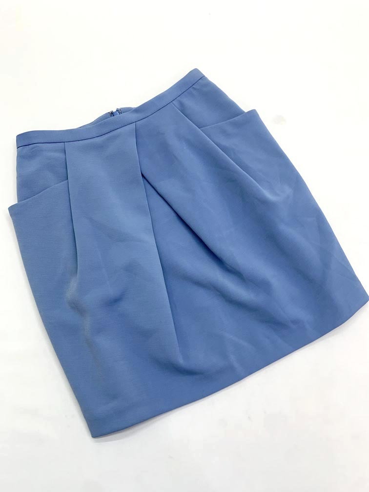 ゆうパケットOK 新品 THE DAYZ TOKYO ザデイズトーキョー 定価14800円+税 クロスタック スカート size38/青 ■■拍卖