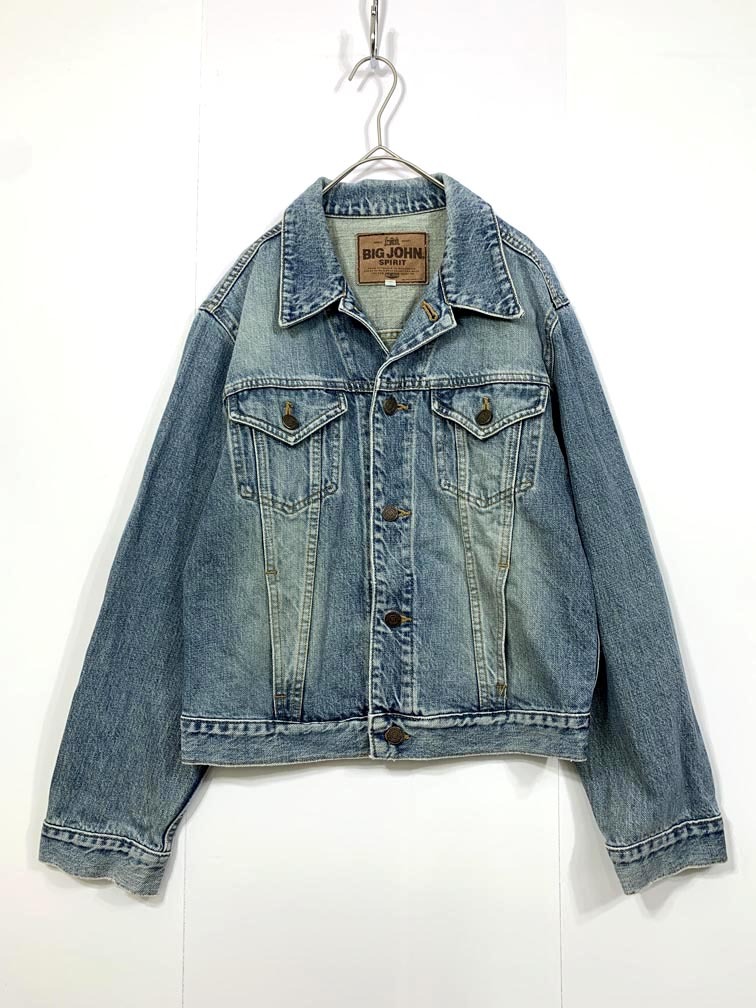 ゆうパケットOK BIG JOHN SPIRIT ビッグジョン SP601 Gジャン デニム ジャケット sizeM/青 ■■拍卖