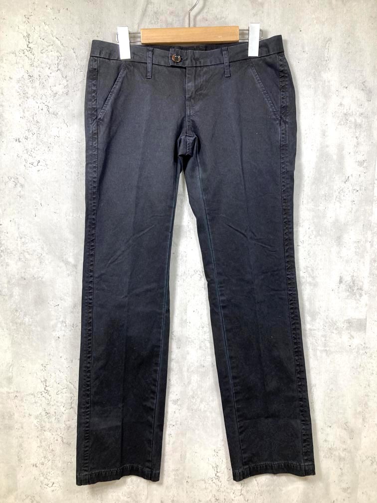 ゆうパケットOK johnbull ジョンブル コットン ロング パンツ sizeL/黒 ■■拍卖