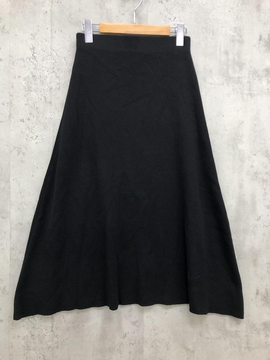 ゆうパケットOK Spick & Span スピック&スパン フレア ニット スカート 黒 ◇■ ☆ fib2 レディース拍卖