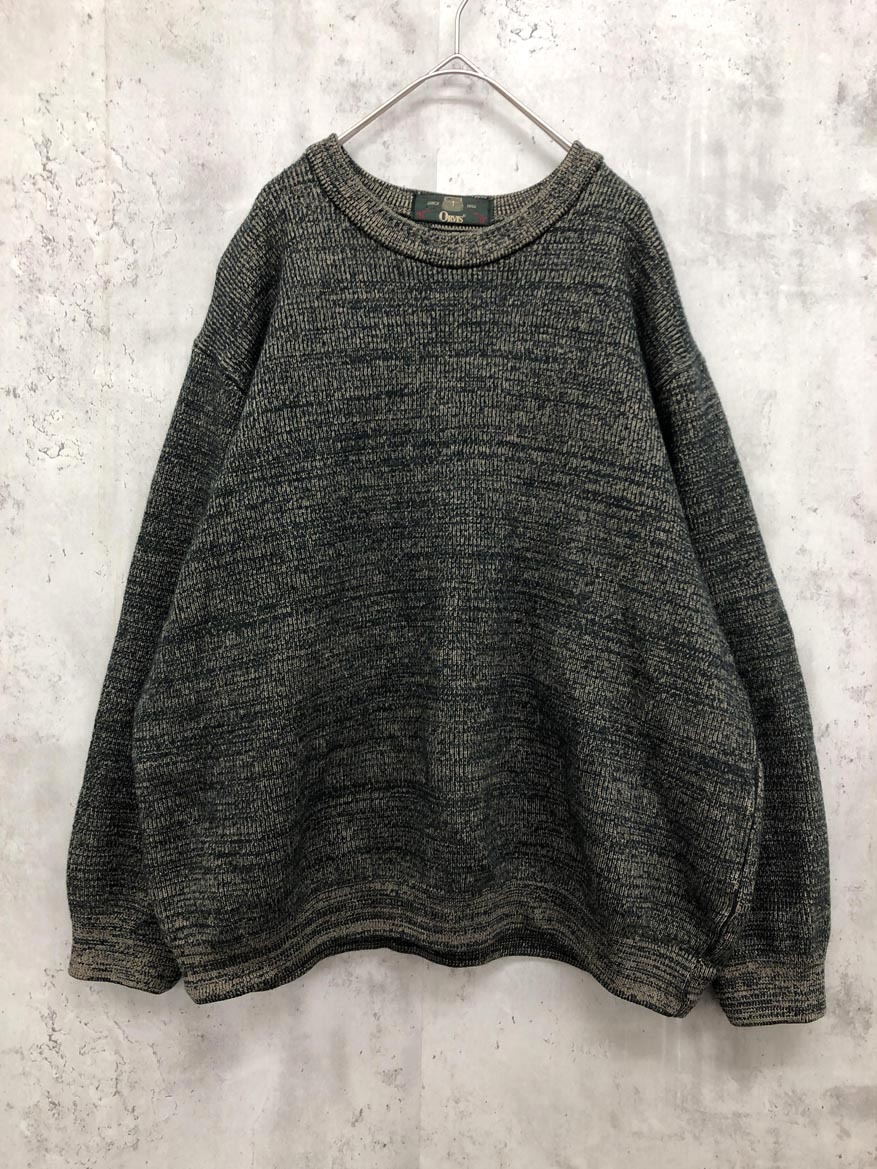 ORVIS オービス 厚手 ウール ニット セーター 緑 ◆■◎ ☆ fib2 メンズ拍卖