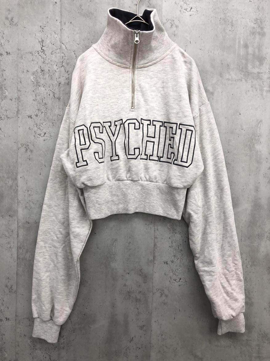 ゆうパケットOK GYDA ジェイダ 072322720701 PSYCHEDハーフZIPショート スウェット ライトグレー ◇■ ☆ fib8 レディース拍卖