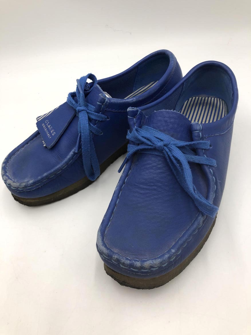 clarks クラークス ユナイテッドアローズ 別注 ワラビー シューズ sizeEU39/青 ■■ ☆ fib9 レディース拍卖