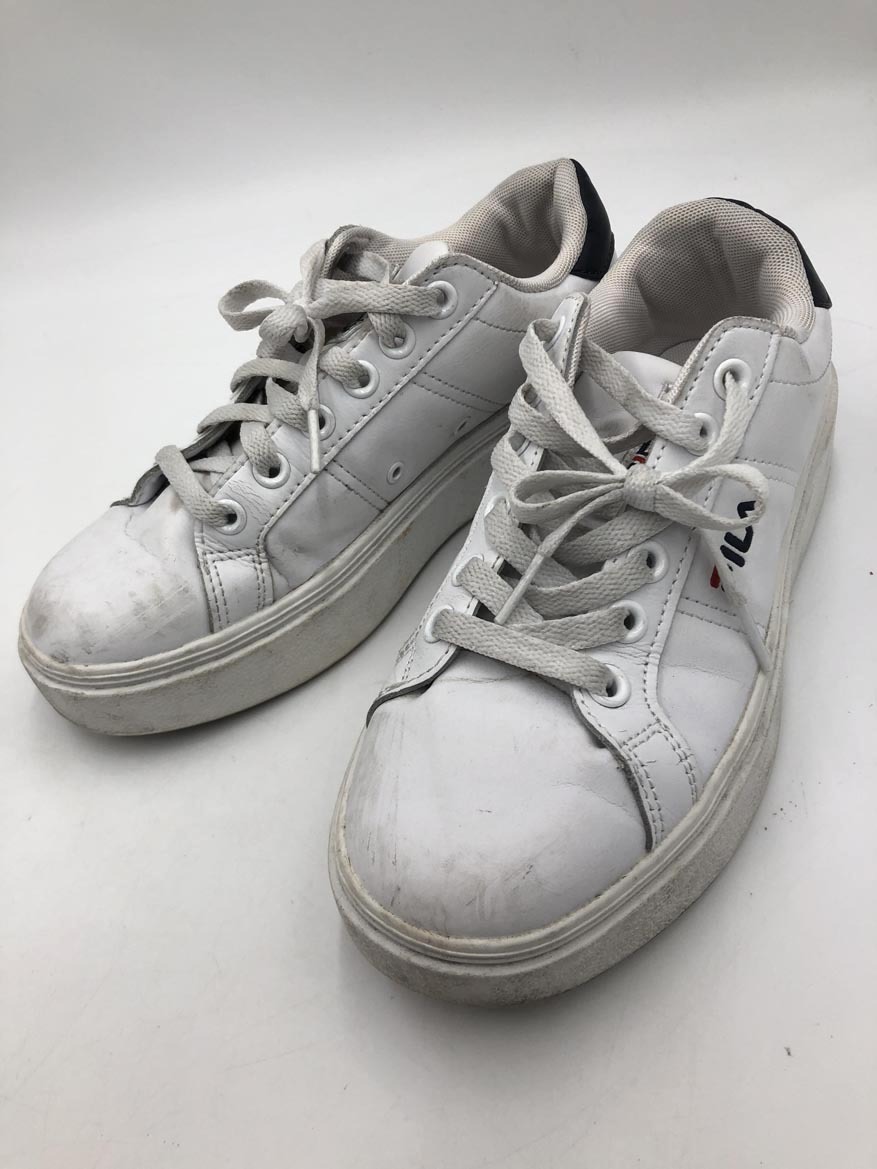 FILA フィラ COURT PLUMPY SL UFW21005125 厚底 シンセティックレザー ローカット スニーカー size24.0?/白 ■■ ☆ fib9 レディース拍卖