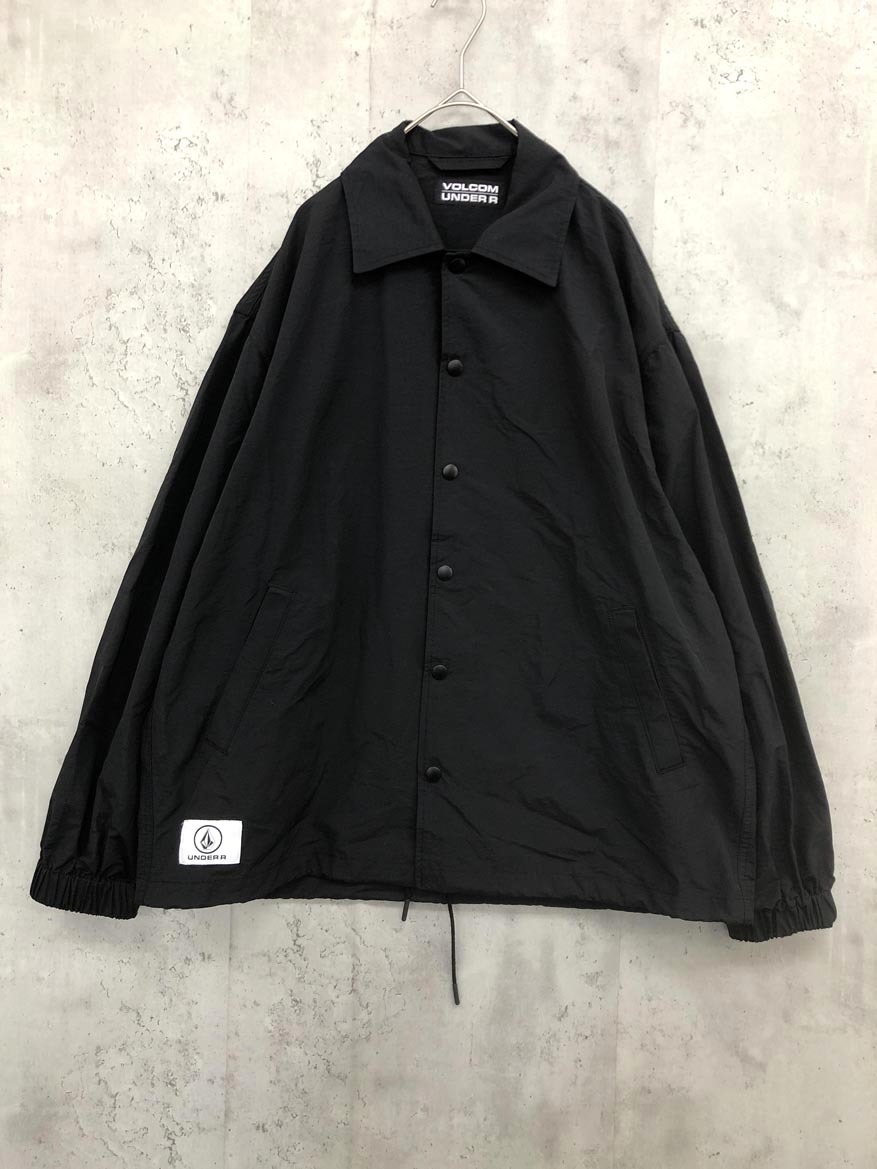 ゆうパケットOK 美品 UNDER R アンダーアール 綿ナイロン VOLCOM コラボ コーチ ジャケット sizeS/黒 ◇■◎ ☆ fib9 メンズ拍卖