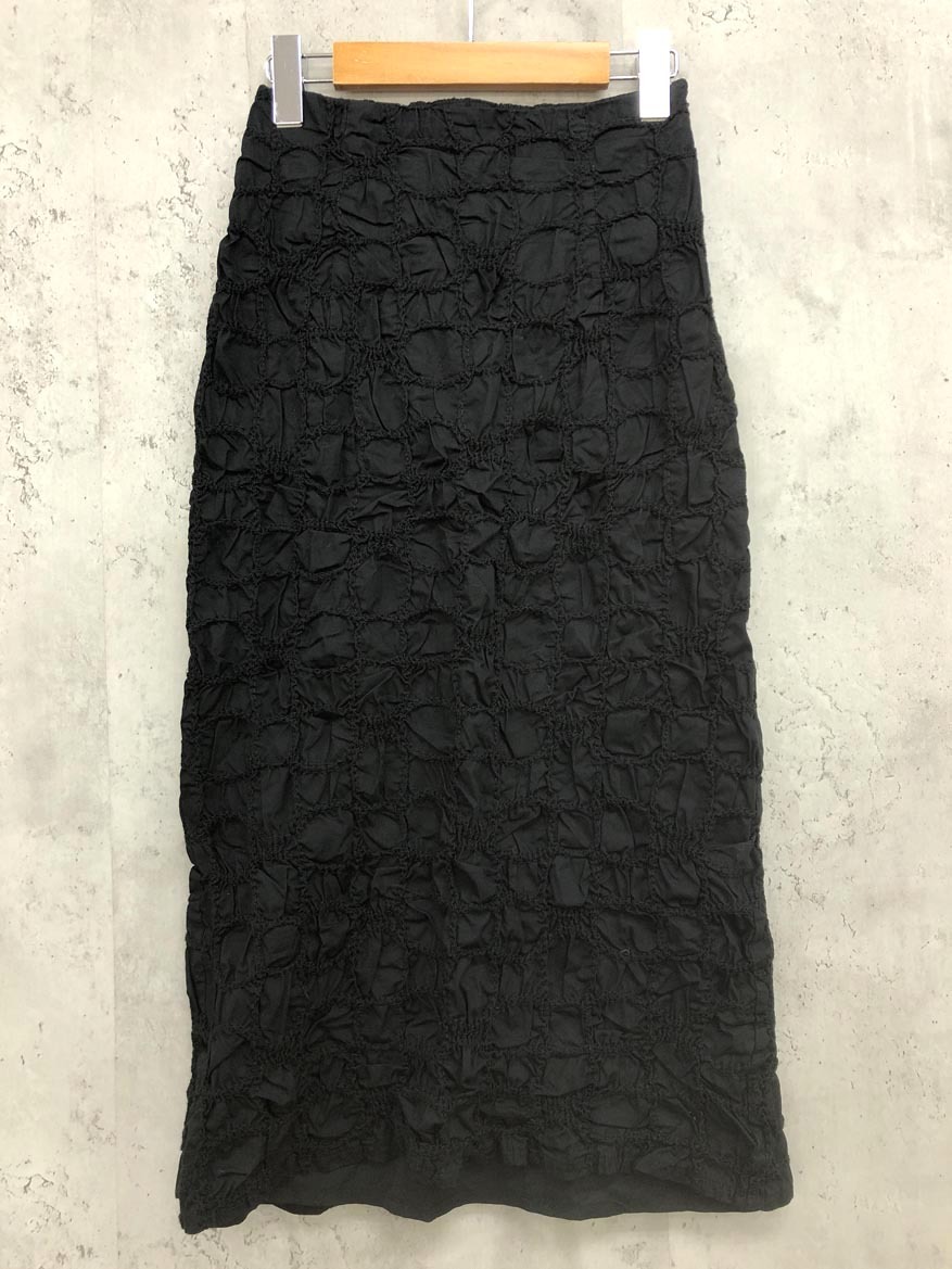 ゆうパケットOK CELFORD セルフォード CWFS232014 コットン シャーリング ロング タイト スカート size36/黒 ■■◎ ☆ fic4 レディース拍卖