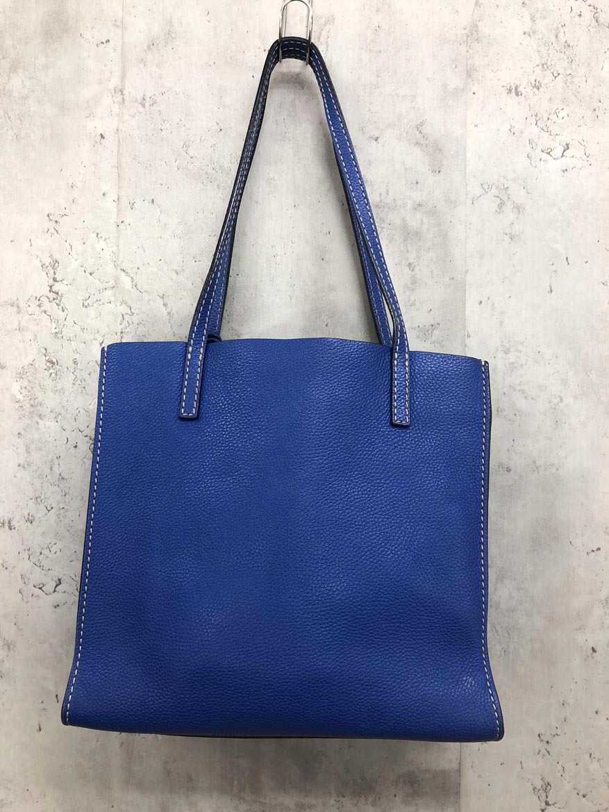 MARC JACOBS マークジェイコブス M0014009 THE GRIND SHOPPER レザー トート バッグ 青 ■■◎ ☆ fic6 レディース拍卖