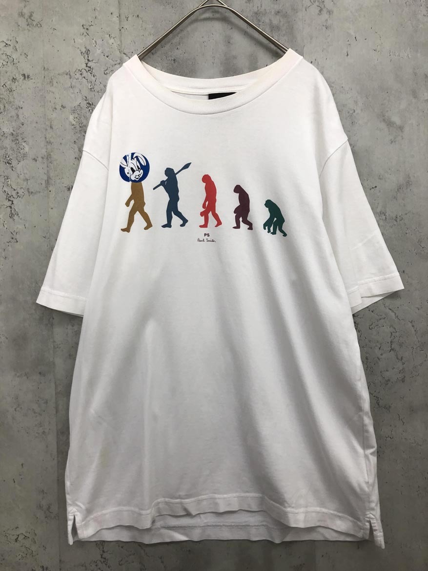ゆうパケットOK Paul Smith ポールスミス 222-563 ホモサピエンス 半袖 Tシャツ sizeM/白 ■■ ☆ fic9 メンズ拍卖