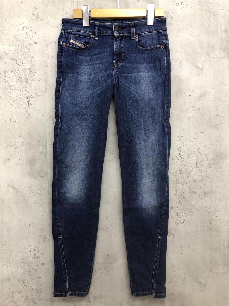 DIESEL ディーゼル D-JEVEL SLIM LOW WAIST スキニー デニムパンツ sizeW25L32/ブルー ■■ ☆ fic9 レディース拍卖