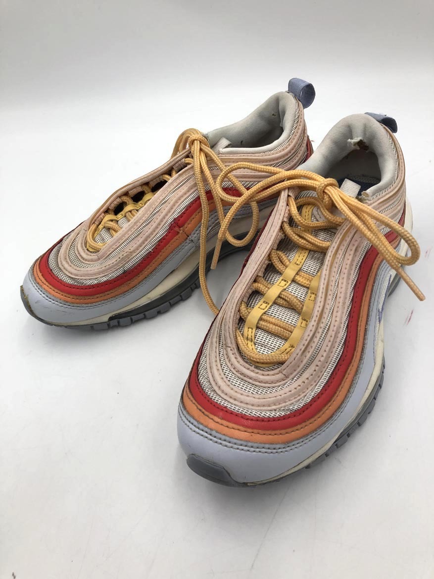 NIKE ナイキ エアマックス 97 FOOTBALL GREY LIGHT THISTLE-WHITE スニーカー size22.5/マルチカラー ■■ ☆ fic9 レディース拍卖