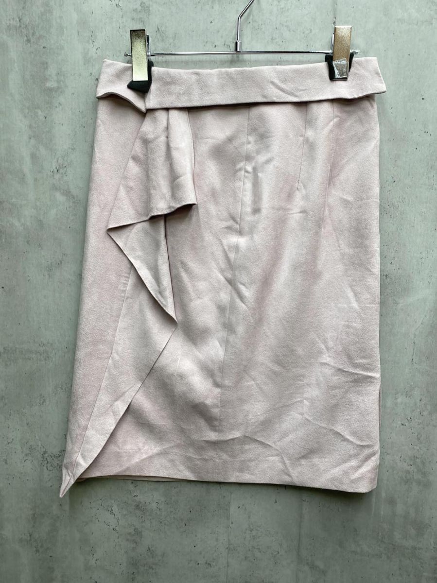 ゆうパケットOK JUSGLITTY ジャスグリッティー スエード調 ラッフル スカート size2/ピンク ◇■拍卖