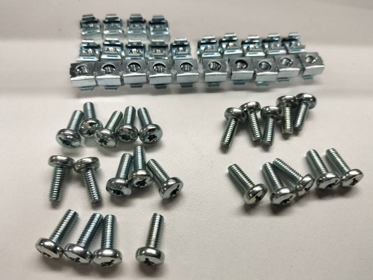M6 19インチラックマウント ケージナット・ネジ 24セット HPラックマウント附属品拍卖