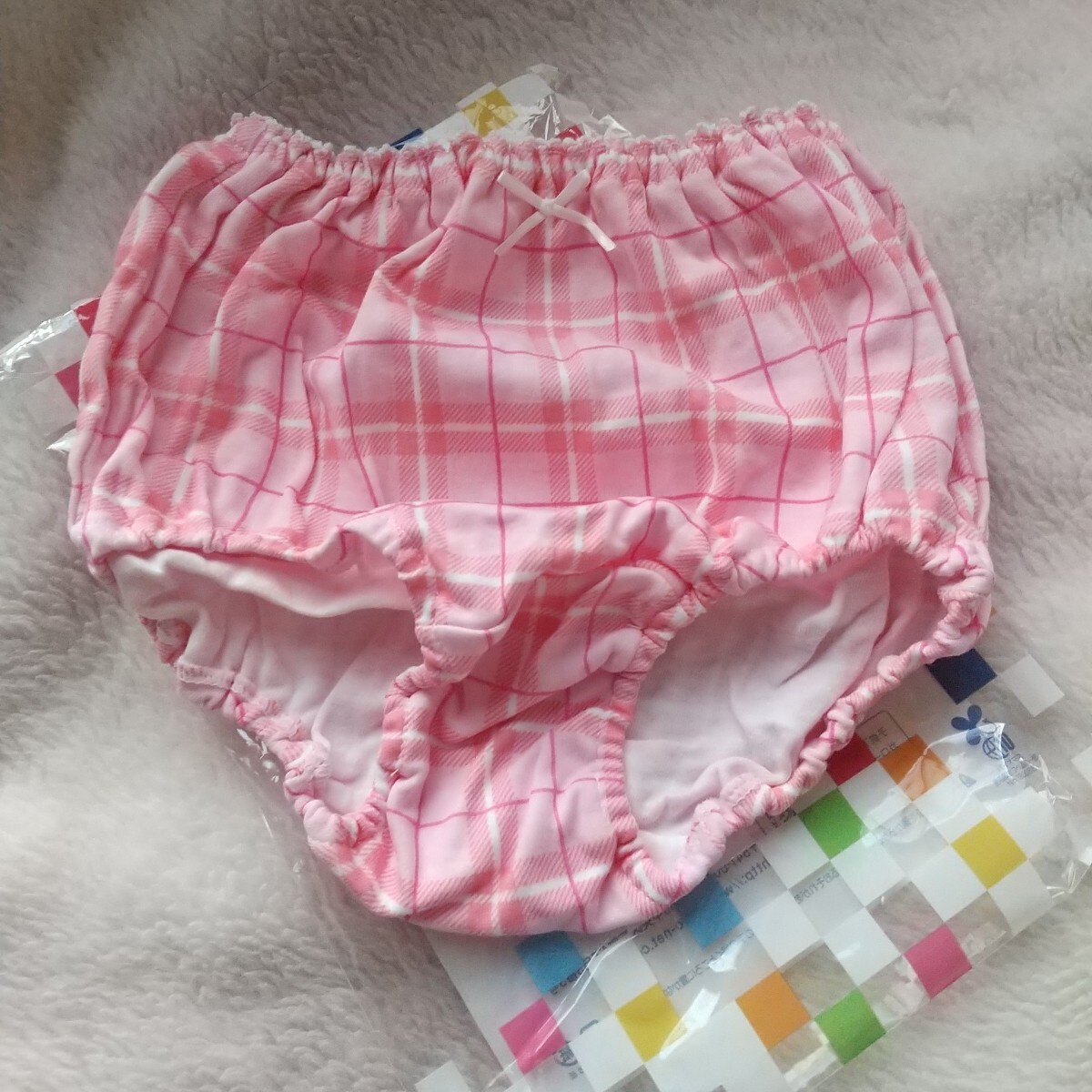 新品未使用 150 チェック柄ピンクショーツ拍卖