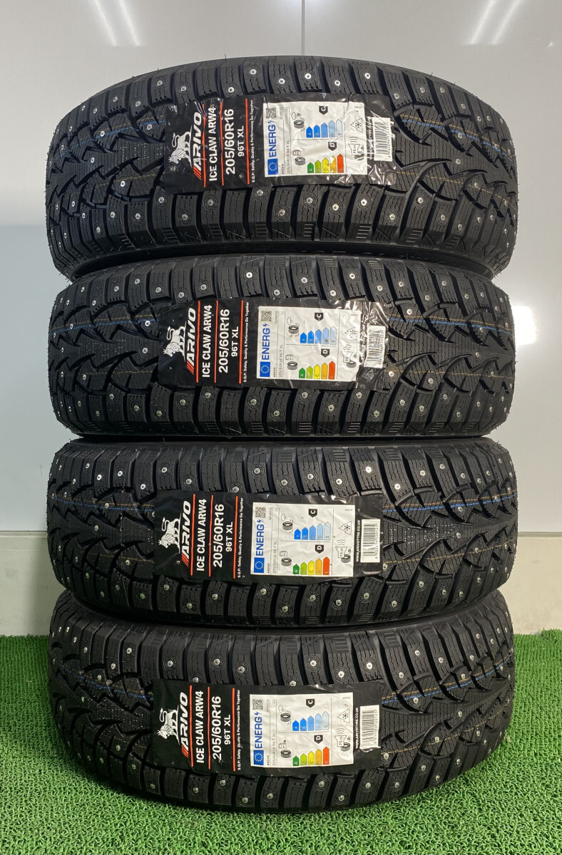 205/60R16 96T XL ARIVO ARW4 新品 スパイクタイヤ 4本セット 2025年製 ※本州送料無料 205/60/16 冬タイヤ拍卖