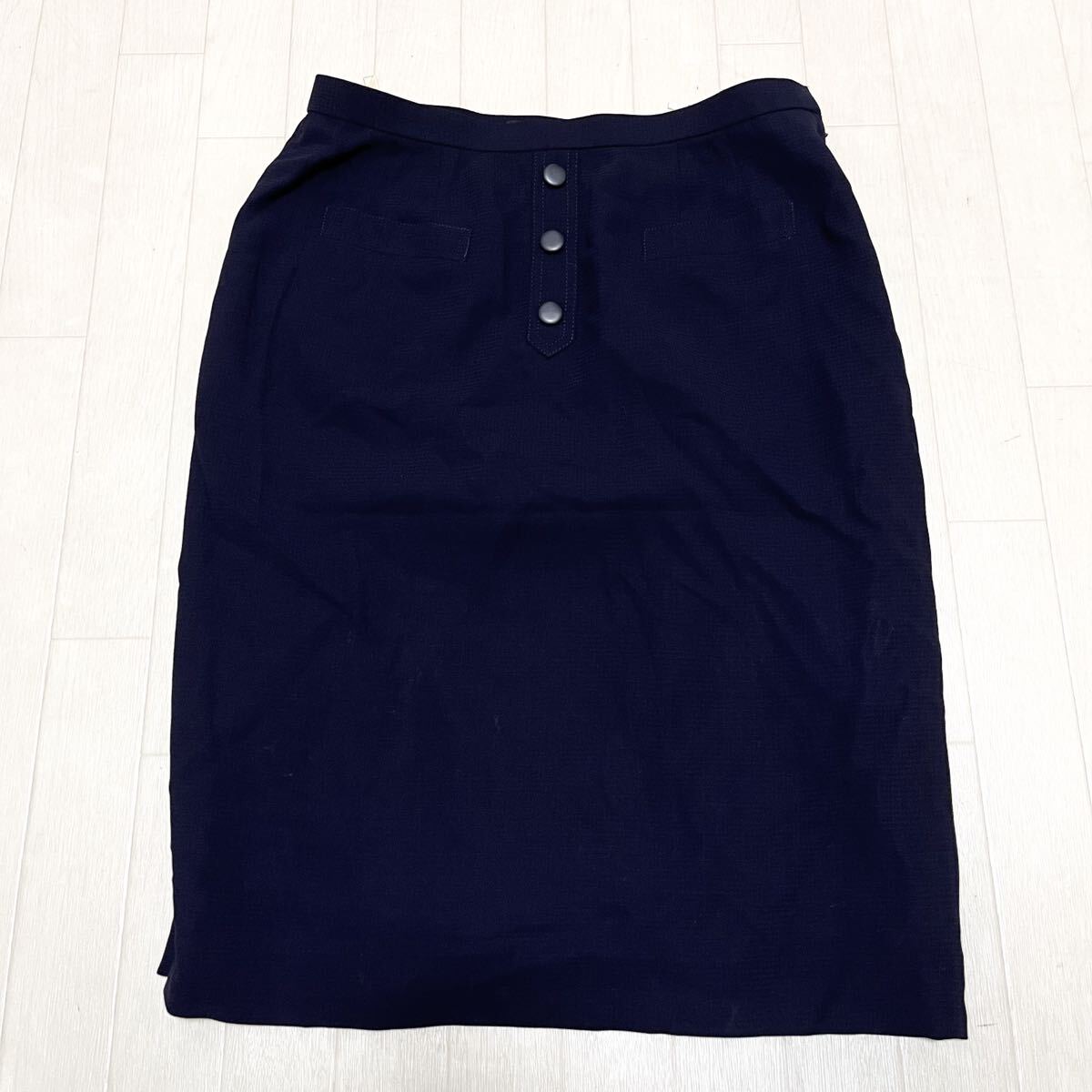 和830★ Leilian レリアン タイトスカート マキシ ロング 11 ネイビー レディース拍卖