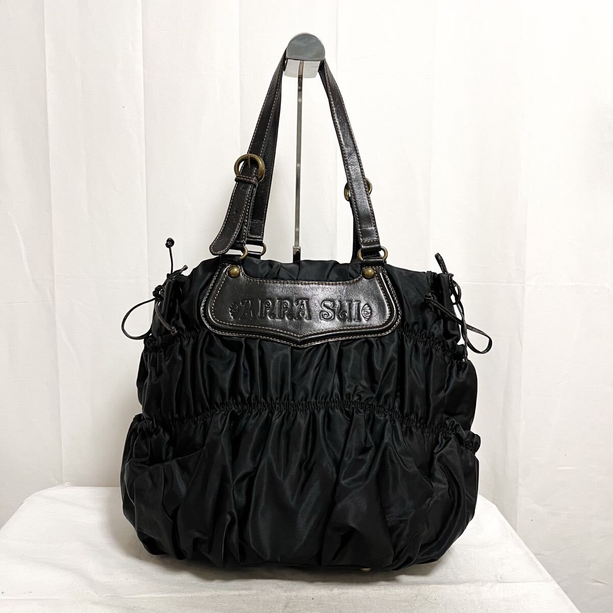和837★ ANNA SUI アナスイ トートバッグ 肩掛けバッグ ブラック レディース拍卖