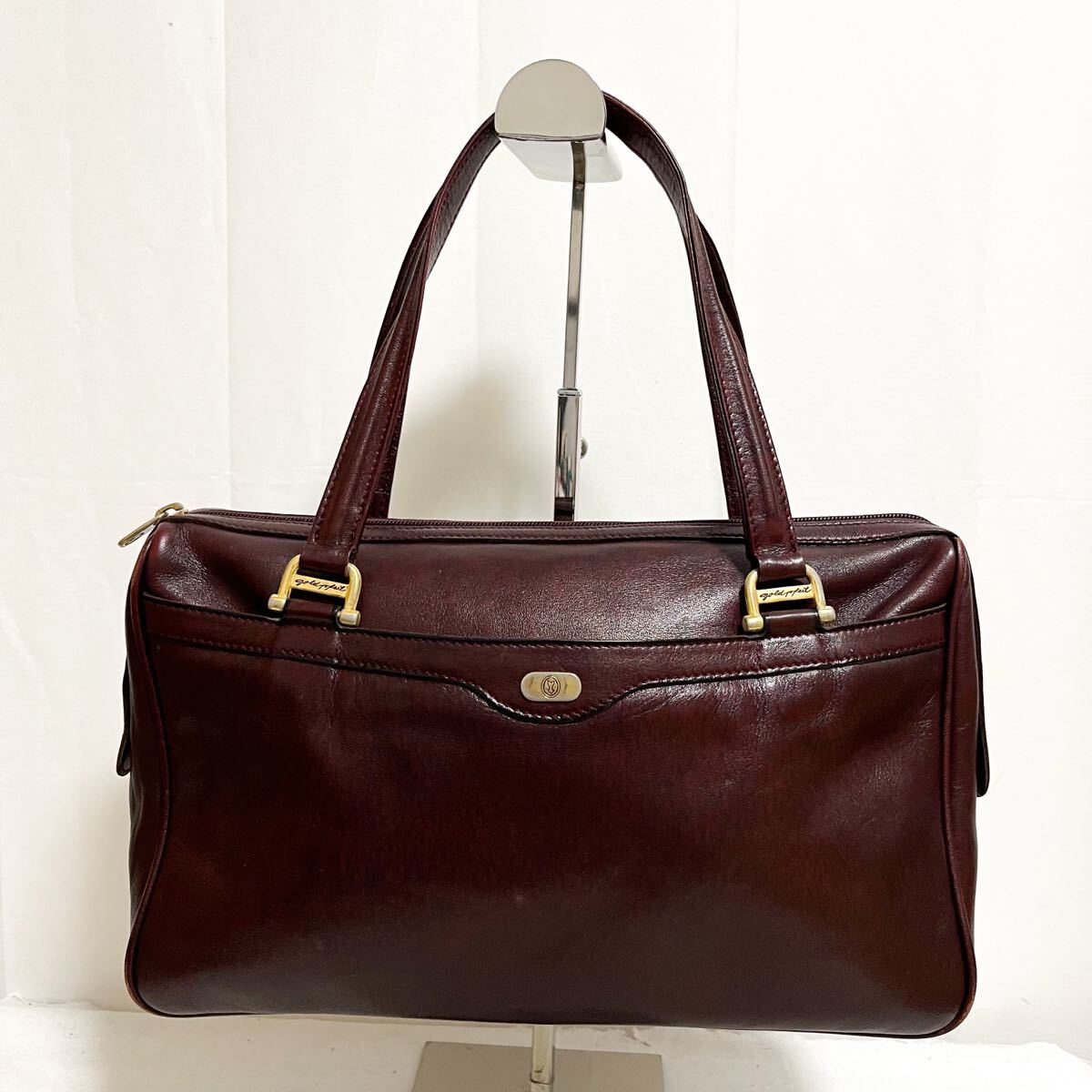 和841★ GOLD PFEIL SPORT ゴールドファイル レザーバッグ トートバッグ ハンドバッグ ブラウン レディース拍卖