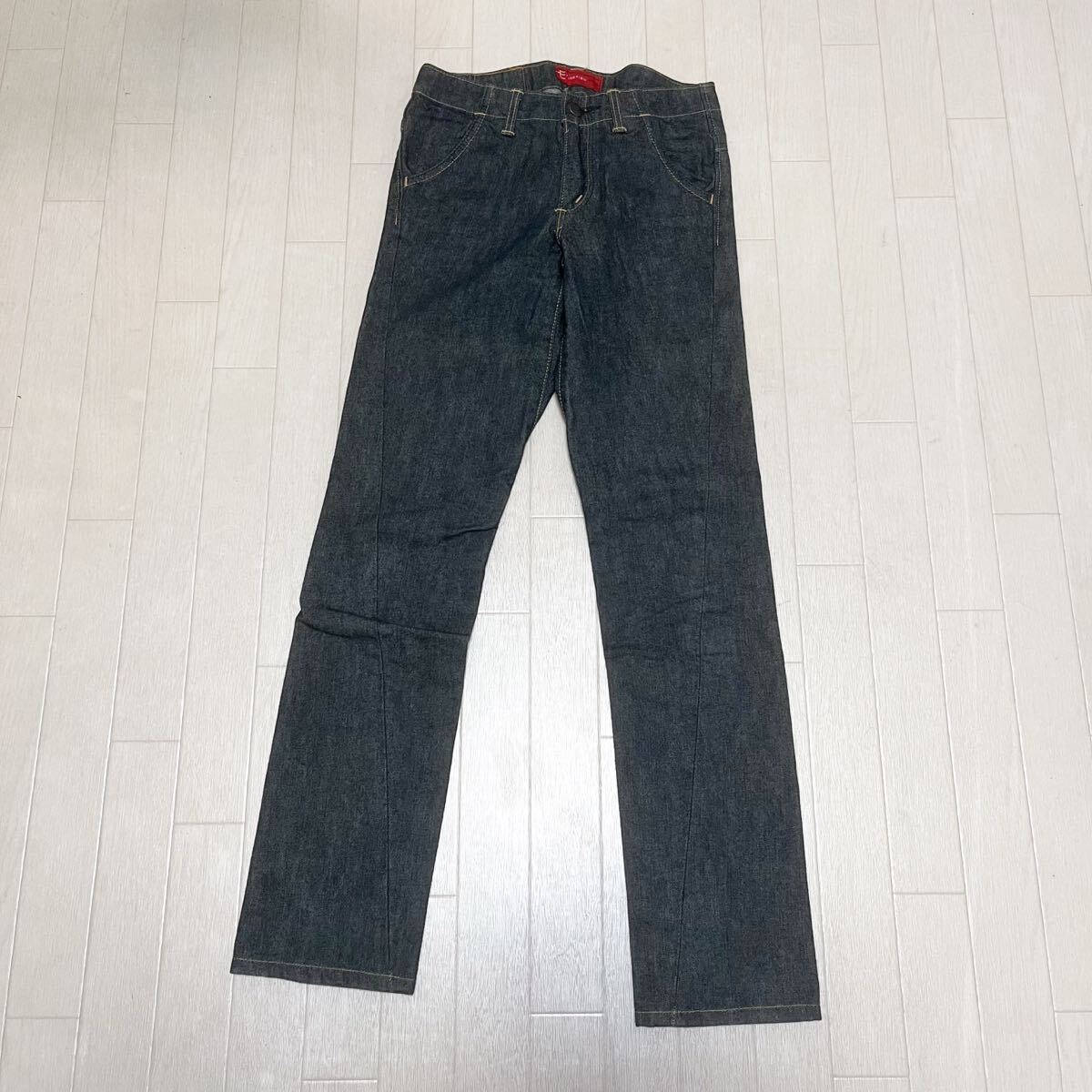 和844★① E FUNCTION EDWIN エドウィン 立体裁断 デニムパンツ ジーンズ ボトムス 26×32 ブルー レディース拍卖