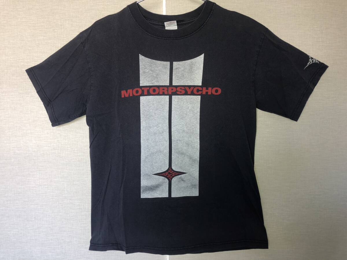 MOTOR PSYCHO Tシャツ 半袖 サイズM ネイビー モーターサイコ モーターサイクルウェア トライアンフ バイカー USED古着 即決拍卖