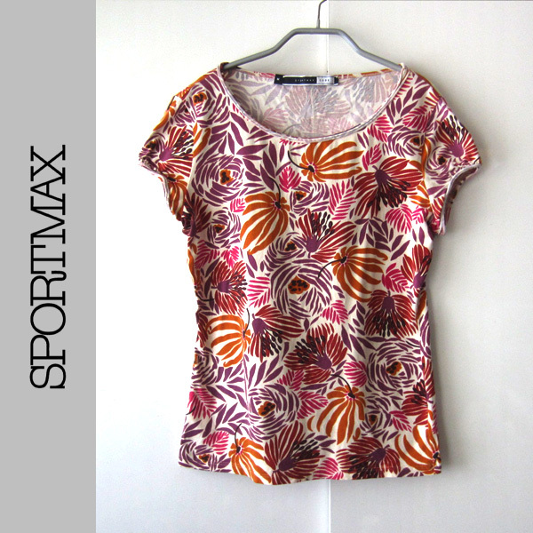 美品 SPORTMAX/マックスマーラ★ アロハ柄 半袖Tシャツ M拍卖