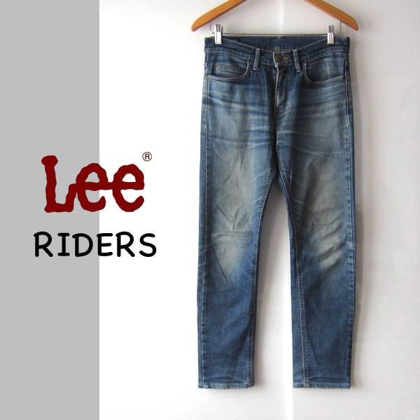 日本製 Lee RIDERS LM0813★ USED加工 テーパードデニム 27拍卖