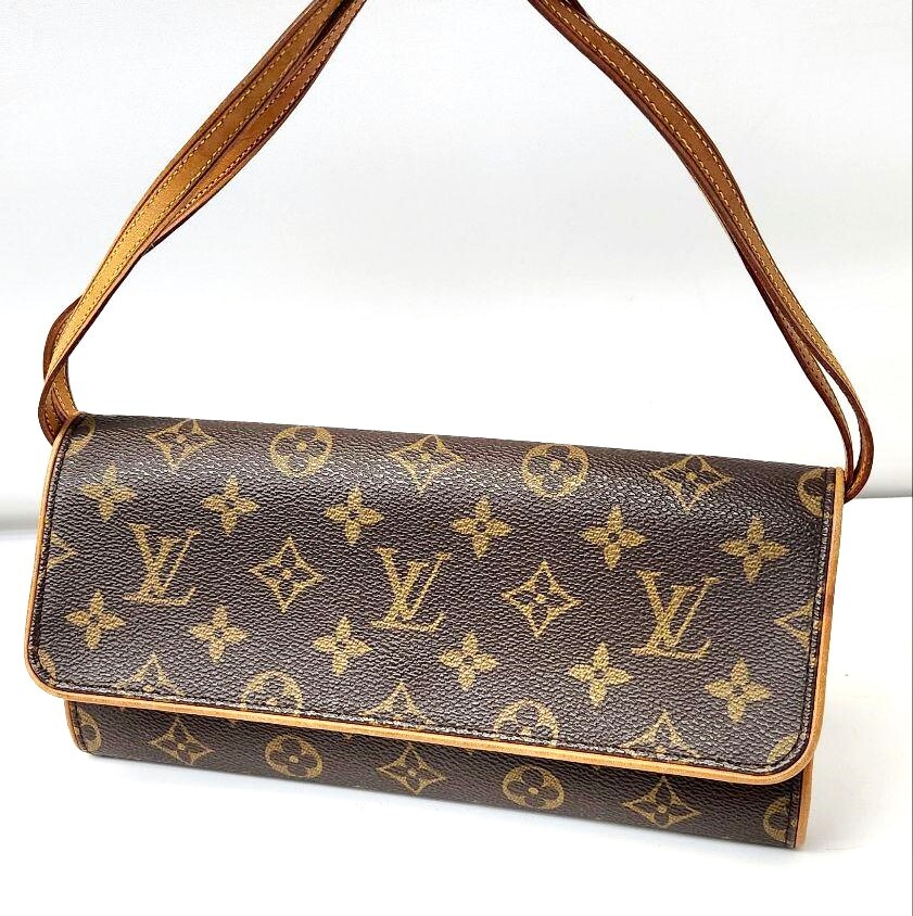 LOUIS VUITTON ルイヴィトン モノグラム「ポシェットツインGM」ショルダーバッグ【送料無料】拍卖