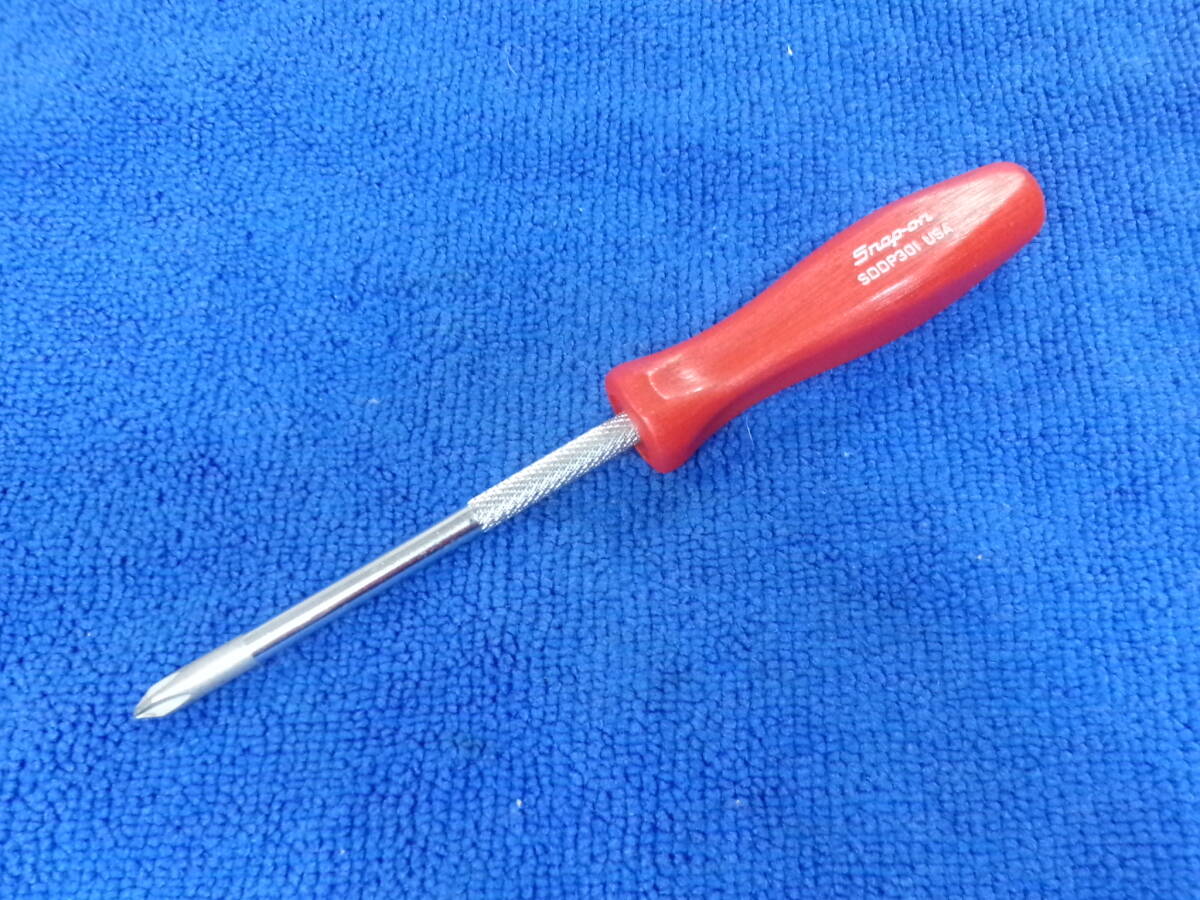 スナップオン Snap-on ミニ プラスドライバー SDDP301 レッド 旧グリップ 当時物拍卖