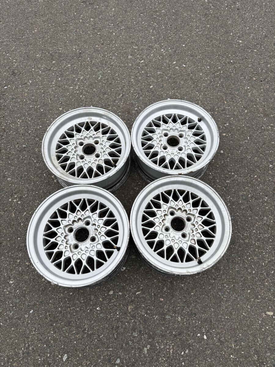 希少 BBS MAHLE マーレー 中古アルミホイール4本 4H-100 14インチ 6Jオフセット+13 当時物 旧車 深リム拍卖