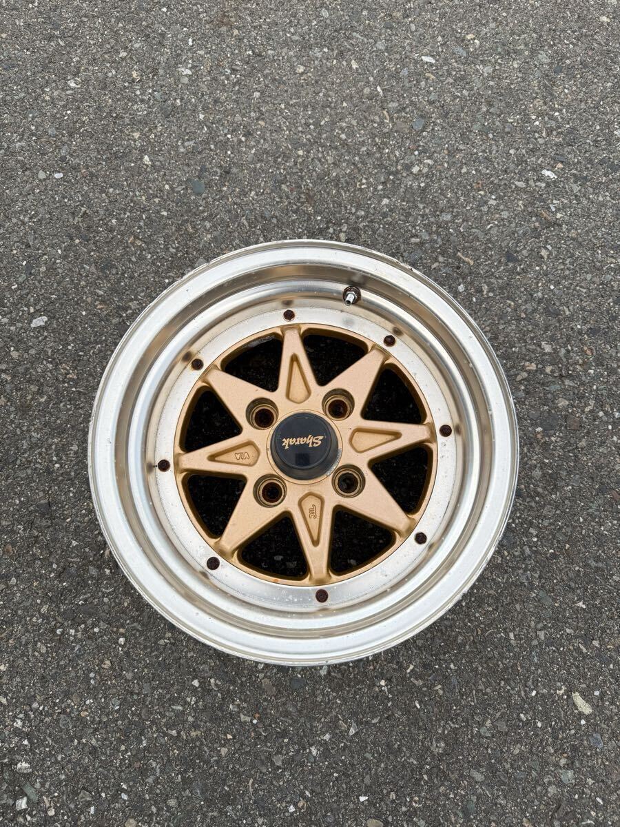 SHARAK 14インチ 7J 4穴PCD114.3オフセット-3 中古アルミホイール1本 拍卖