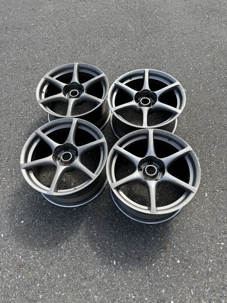 NISSAN 純正 18インチ 9J 5穴PCD114.3オフセット+30 スカイラインGT-Rなど 中古アルミホイール4本セット 拍卖