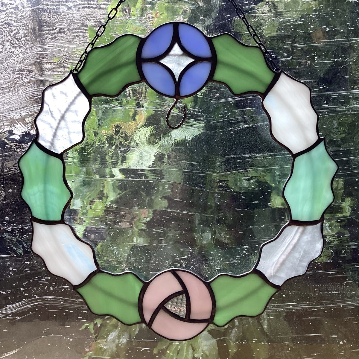 ステンドグラス!!リース グリーン♪拍卖