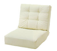 ソファ・ローソファ 一人掛け 幅53×奥行き70×高さ53cm ビニールレザーアイボリー拍卖