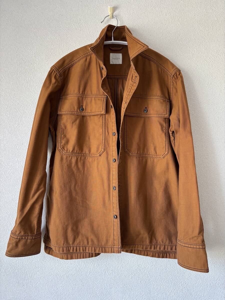 美品【jonnlynx/ジョンリンクス】WORK SHIRTS ワークシャツ JL109-SH449 brick-red(M)拍卖