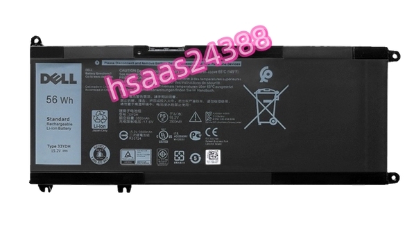 新品 DELL Inspiron G3 3579 3779 G5 5587 G7 7588 13 7353 7778 7779 33YDH バッテリー拍卖