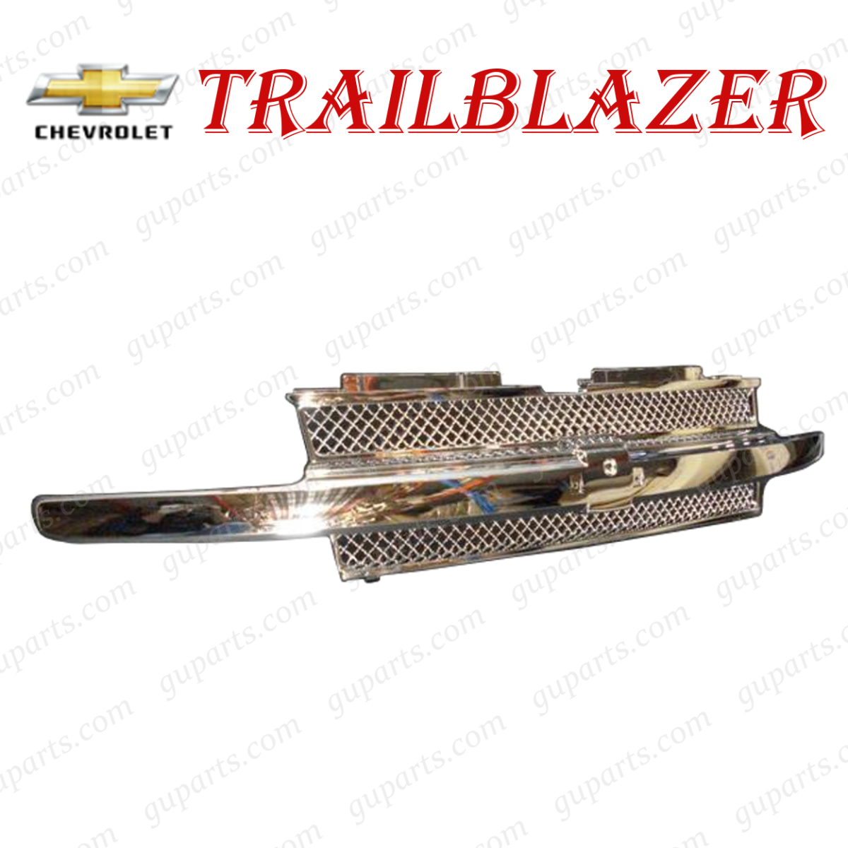 シボレー トレイルブレイザー 2001~2008 グリル クローム メッキ フロント バンパー ヘッド ライト ワッシャー 穴無拍卖