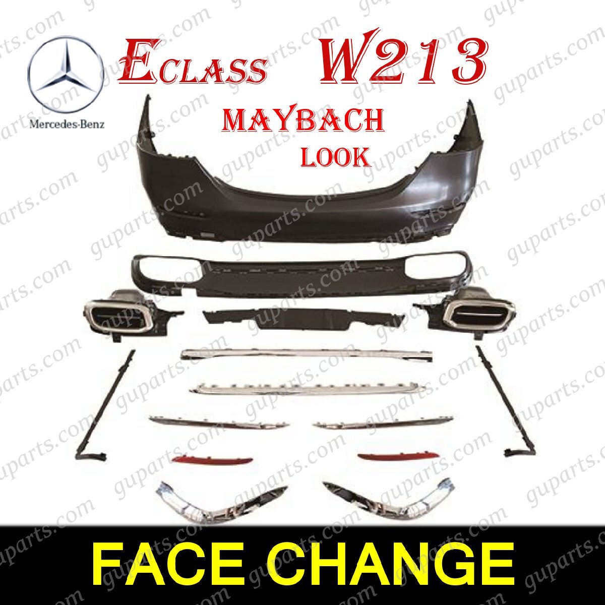 ベンツ E クラス W213 E200 E220d E350de E350e E300 E450 → Maybach W223 LOOK 2020~ リア バンパー セット拍卖