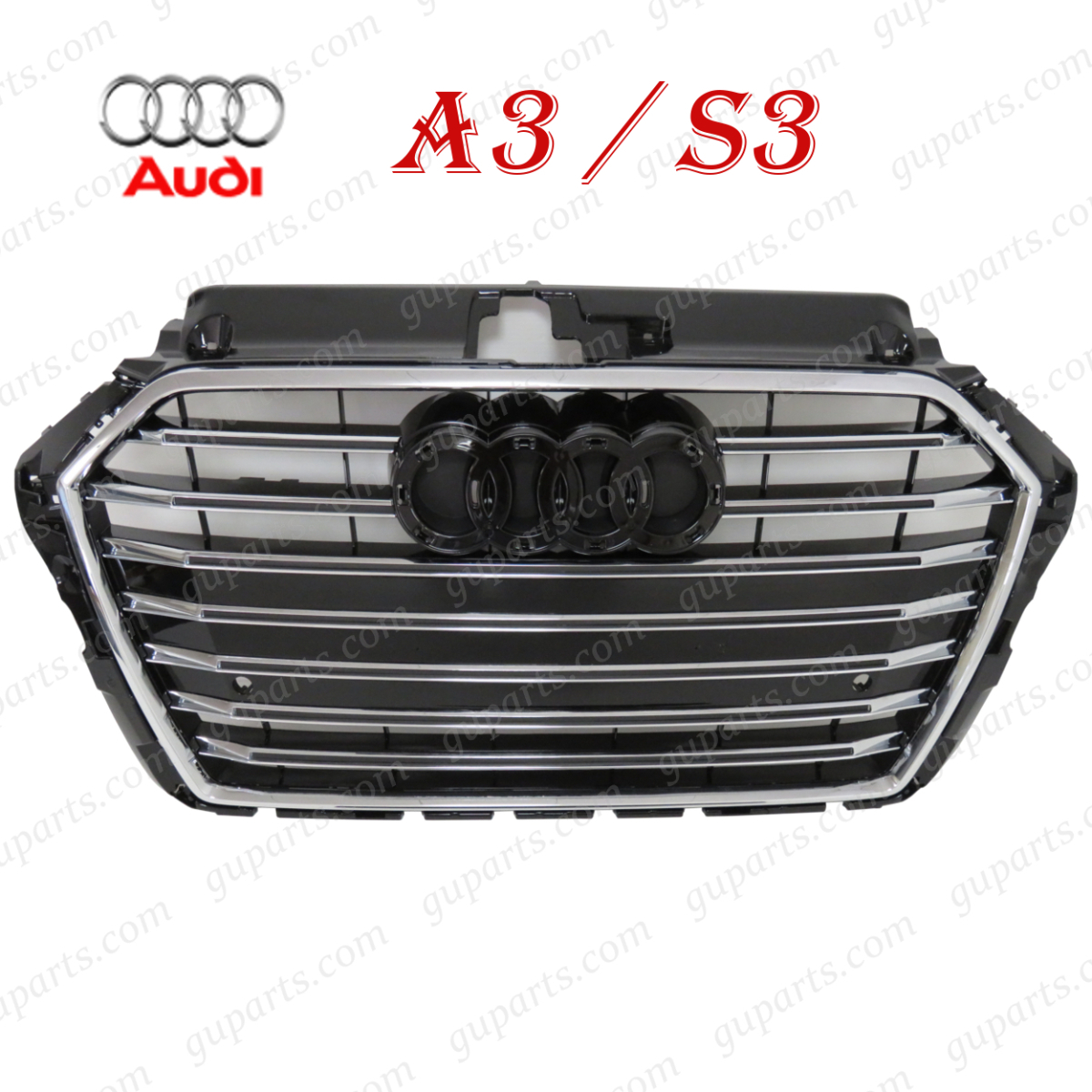 AUDI A3 S3 8V 系 2017~ 後期 フロント バンパー ラジエーター グリル クローム エアロ 8VCXS 8VCZPF 8VCXSL 8VCZPL 8VDJHF 8VDJHL拍卖