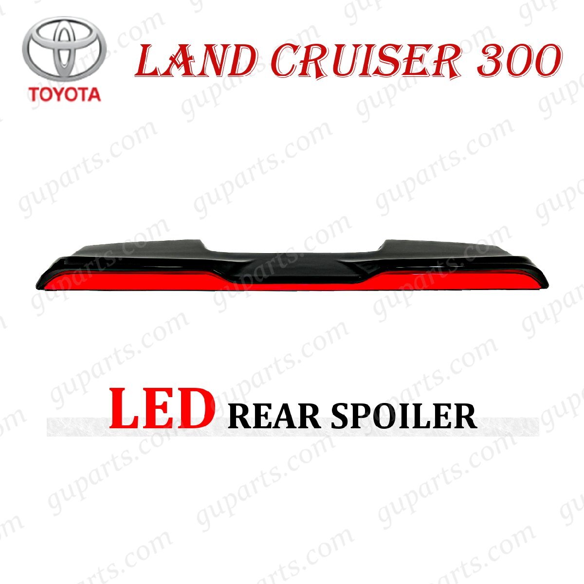ランドクルーザー 300 リア スポイラー LED ランプ 付き ウェルカムランプ テール ランクル 現行 ブラック 黒拍卖