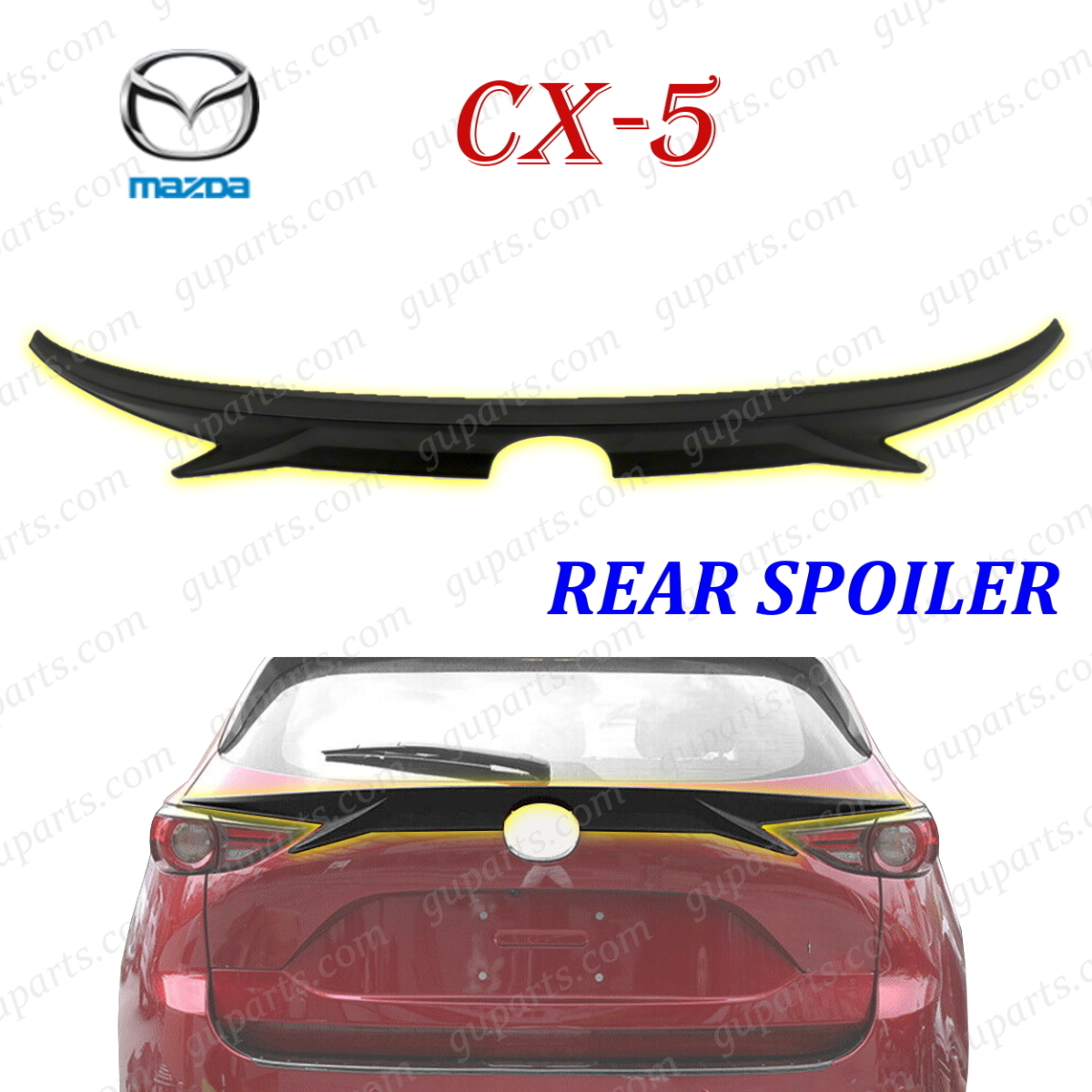 マツダ CX-5 H29~ リア ウエスト スポイラー KFEP KF5P KF2P ドレスアップ エアロ ボディ キット テール ウイング ガーニッシュ トリム拍卖