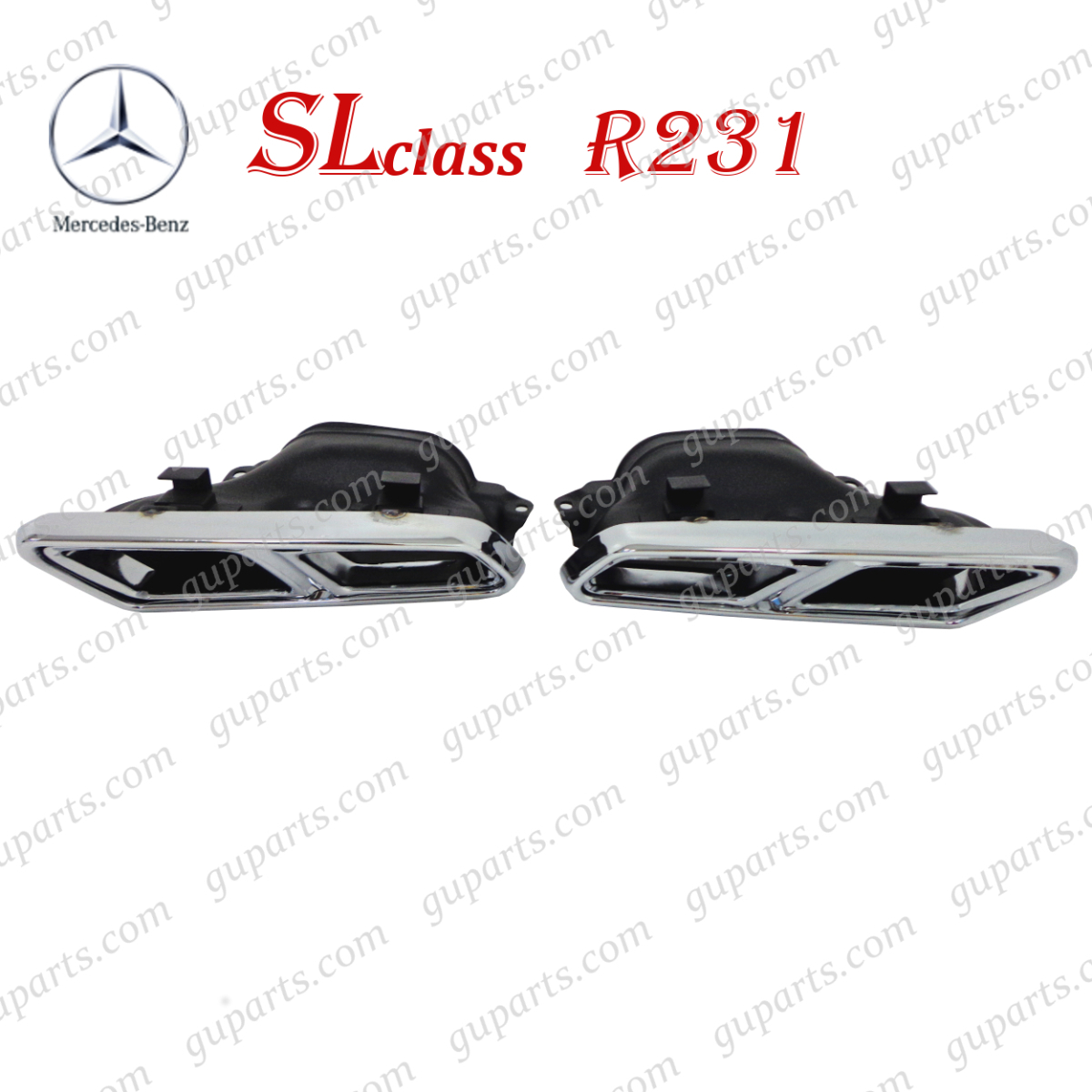 ベンツ SL R231 S65 AMG S63 AMG 231474 左 右 リア マフラー カッター エンド メッキ A2314900327 A2314900427 2314900327 2314900427拍卖