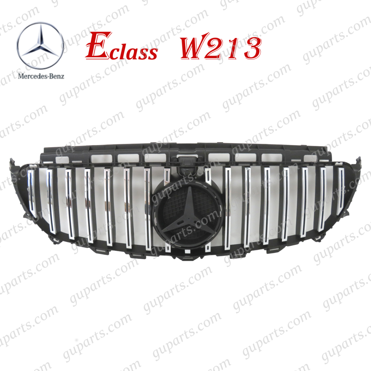 ベンツ E W213 S213 → GTR / AMG STYLE パナメリカーナ フロント グリル クローム メッキ 縦 フィン 社外拍卖