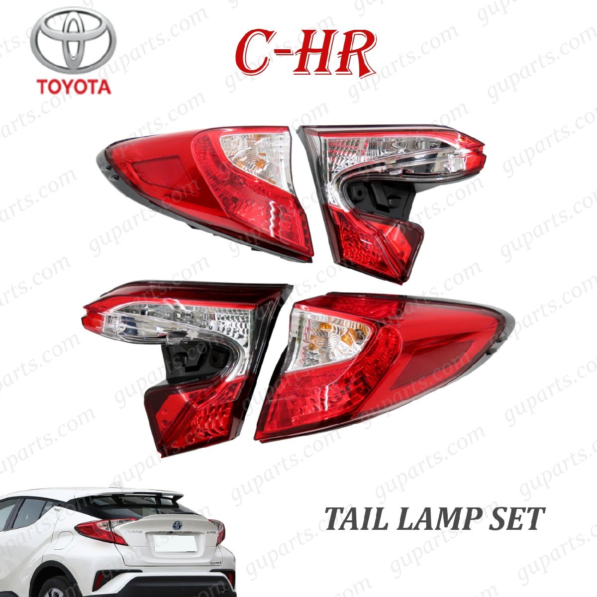 トヨタ C-HR CHR 後期 リア コンビネーションランプ セット テール ランプ 81561-10380 81551-10380 81591-10011 81581-10011 S S-T拍卖