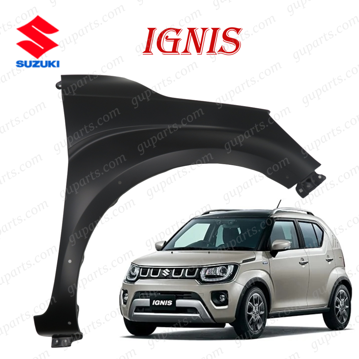 スズキ イグニス ハイブリット MF Fリミテッド H28.2~ FF21S フロント 右 フェンダー 57611-62R30 ウインカー穴あり拍卖