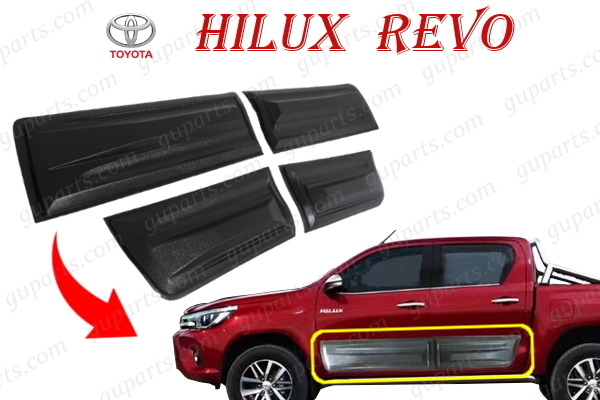 トヨタ ハイラックス H29/9~ REVO 新型 GUN125 左 右 ドア モール サイド プロテクター スポイラー エアロ パーツ ボディ キット拍卖