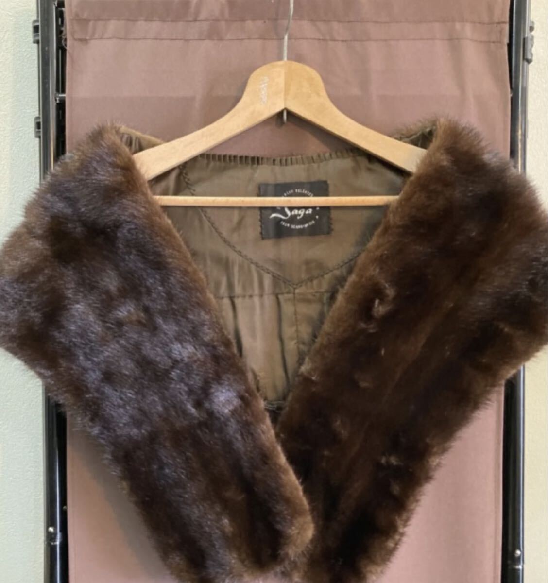 サガミンク ファーマフラー ブラウン スペシャリティー セレクト ミンク 毛皮 ショール拍卖