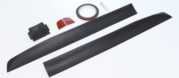 汎用 トランクスポイラー リアスポイラー ウイング カット可 長さ角度調整 カーボンデザイン ルーフスポイラー ボンネットスポイラー 車 拍卖